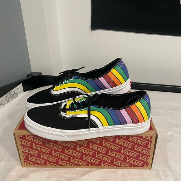 Men’s Multi Color size 13 Vans (barely worn with box) - Picture 2 of 5